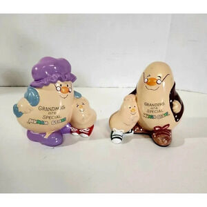 Vintage Enesco Grandparents Are Special Human Beans- Bean Figures Set of…